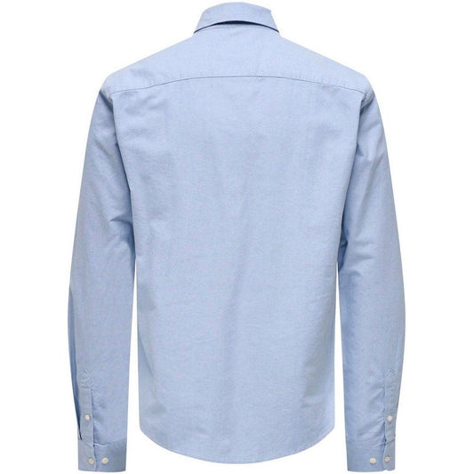 Only & Sons Freizeithemden für Herren – Onsneil Ls Oxford Shirt – Blau
