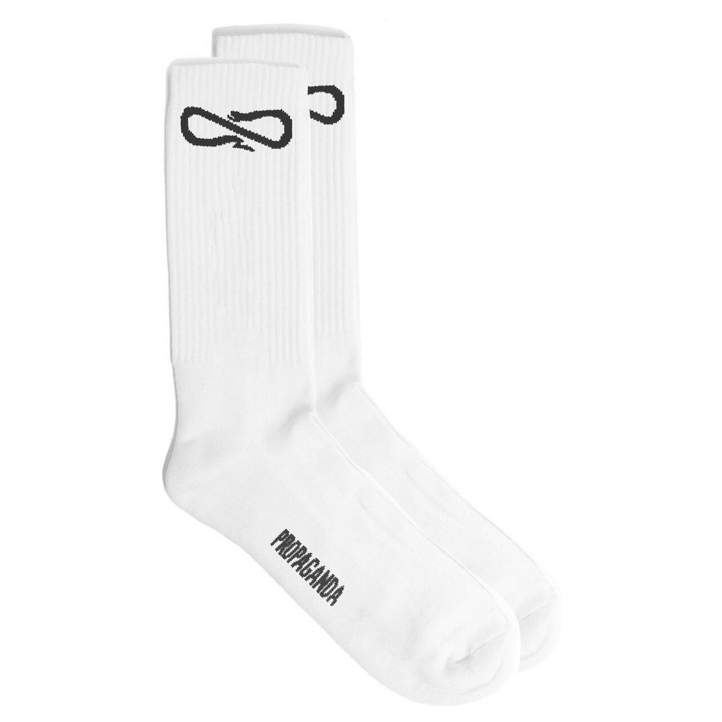 Propaganda Unisex Socks - Socks Logo - White