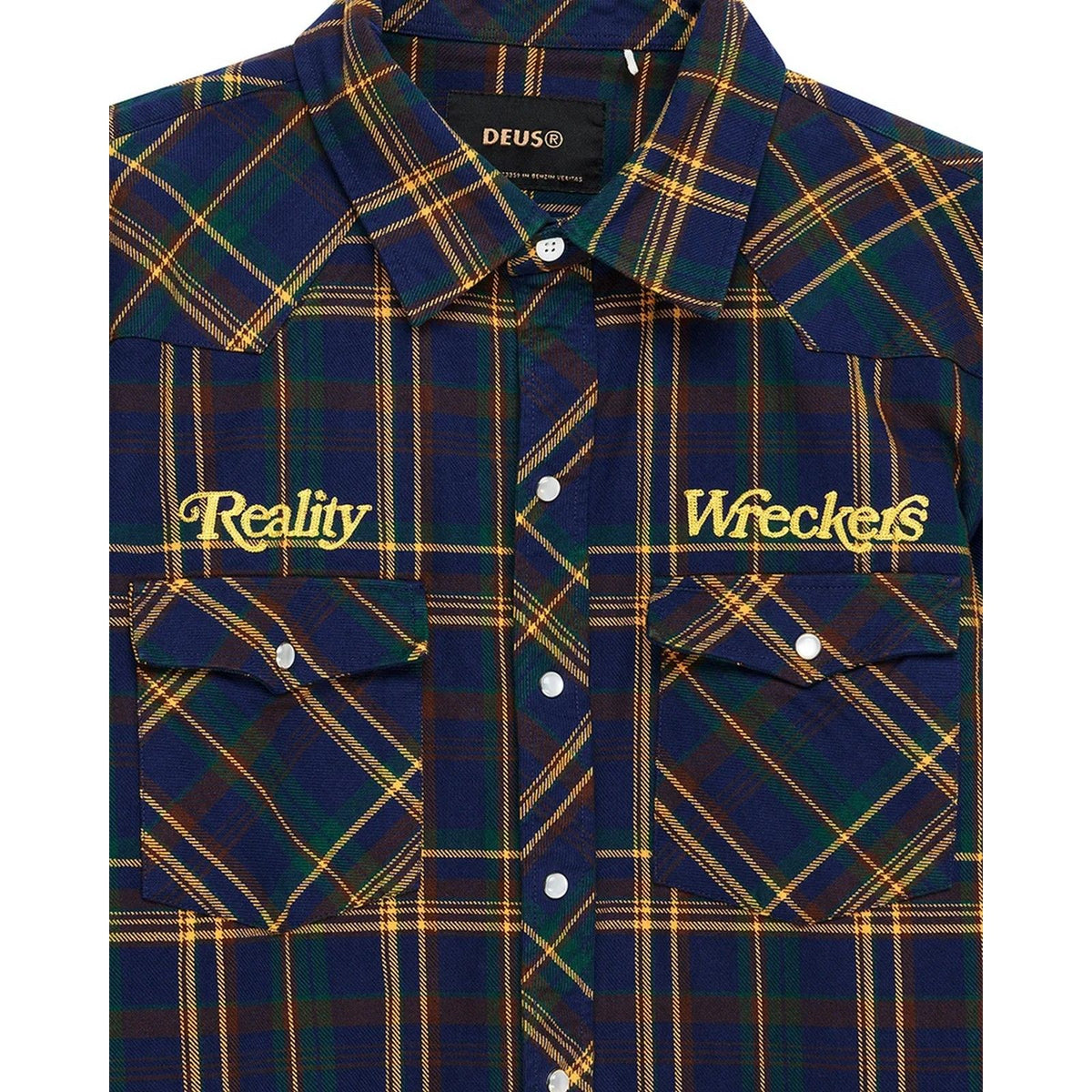 Camicie casual Uomo Deus Ex Machina - Reality Wreckers Check Shirt - Blu