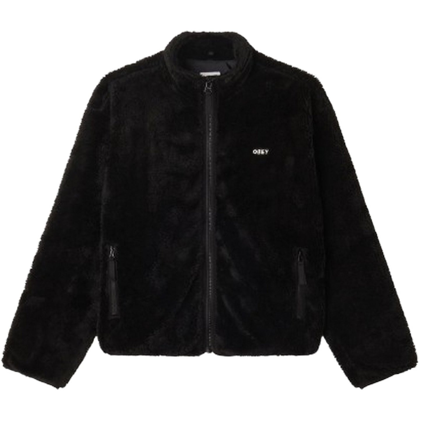 Giacche Uomo Obey - Icon Face Sherpa Jacket - Nero