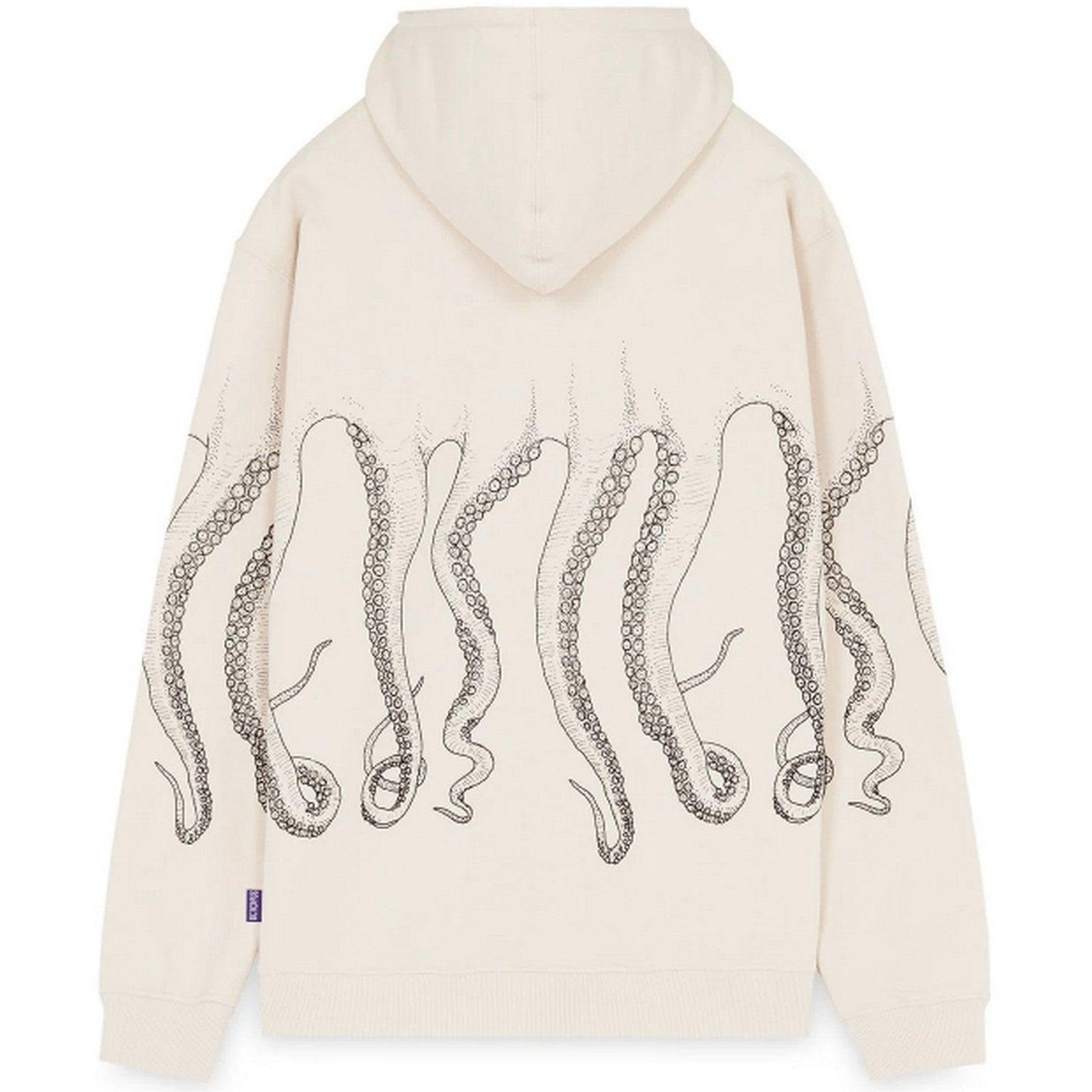 Sudaderas con capucha Octopus para hombre - Sudadera con capucha Octopus Outline - Blanco