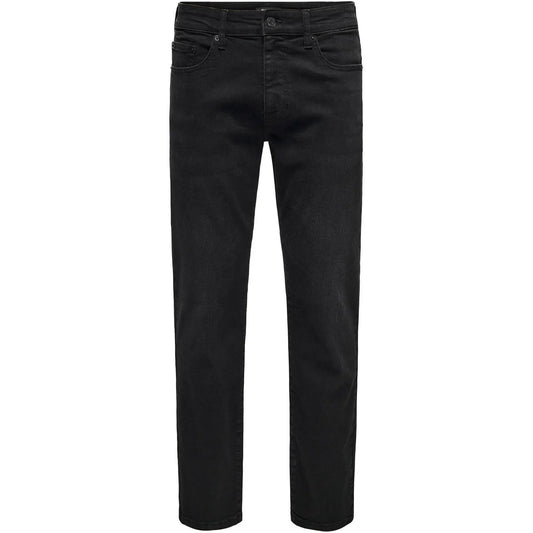 Jeans Uomo Only & Sons - Onsweft Regular Black 8638 Mat Dnm Noos - Nero