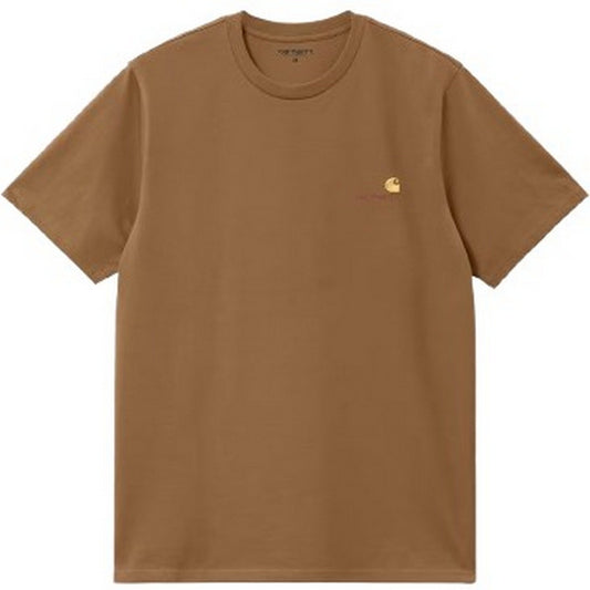 T-shirt pour hommes Carhartt Wip - S/S American Script - Marron