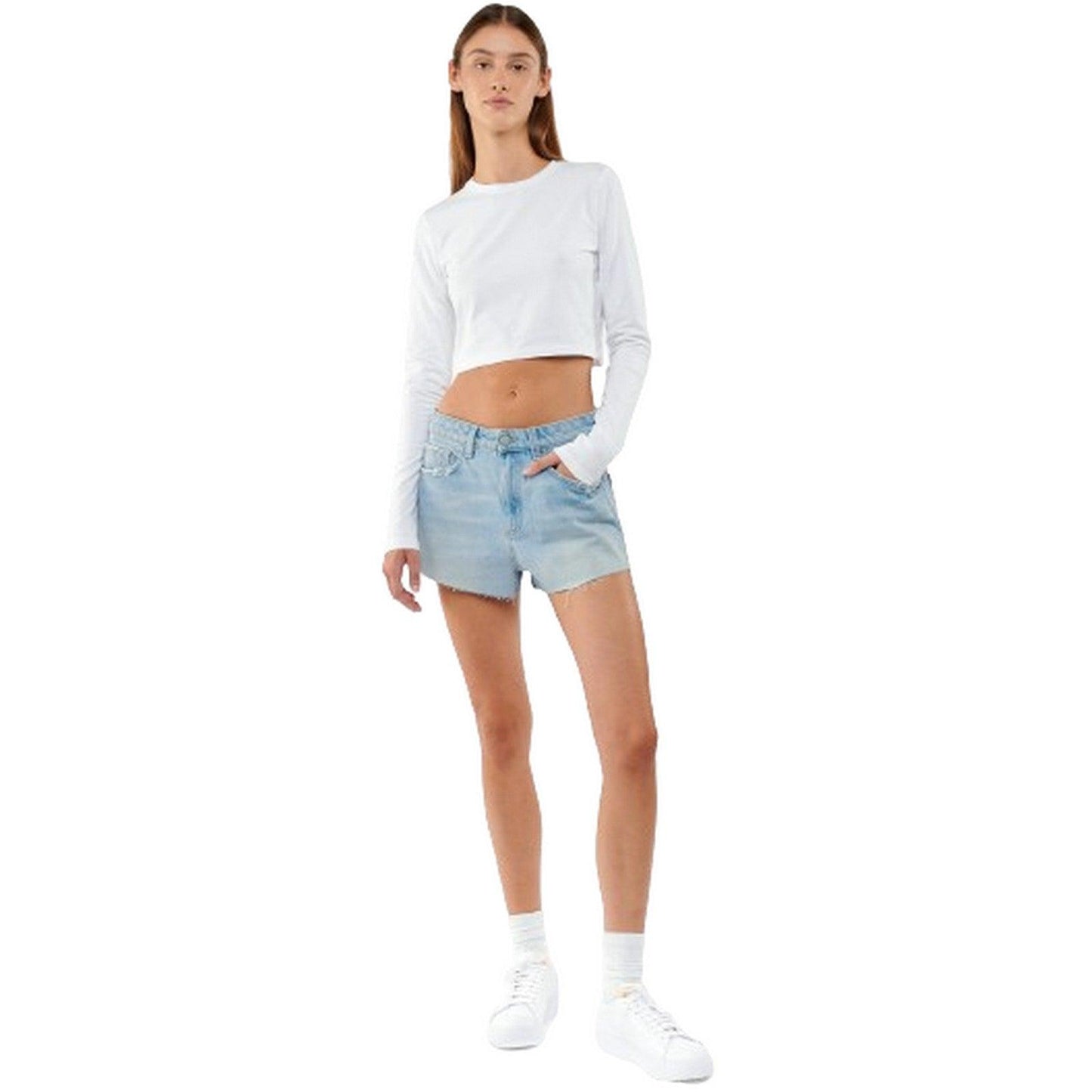 Damskie spodenki jeansowe Icon - Sam Eco - Jasnoniebieski