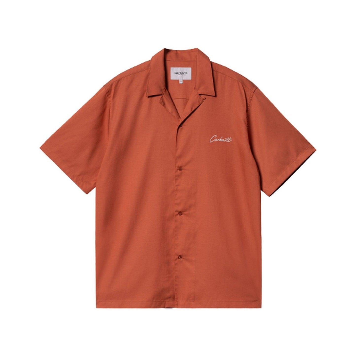 Camicie casual Uomo Carhartt Wip - S/S Delray Shirt - Arancione