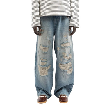 Jeans Uomo Reternity - Distressed Baggy Denim - Blu