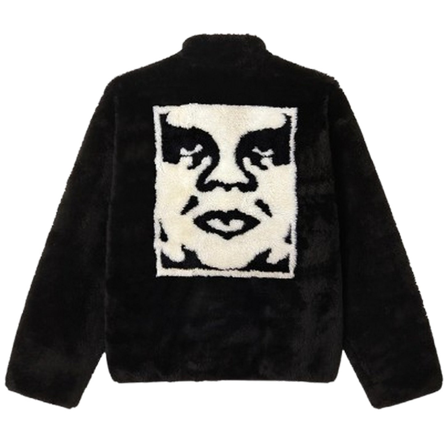 Giacche Uomo Obey - Icon Face Sherpa Jacket - Nero