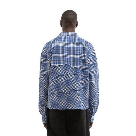 Camicie casual Uomo Reternity - Le Tisse Waffle Shirt - Blu