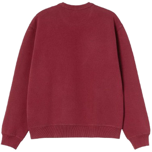 Maglie a manica lunga Uomo Carhartt Wip - Faded Pond Corps Sweat - Bordeaux