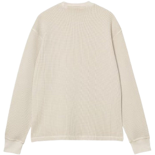 Carhartt Wip T-shirt pour hommes - T-shirt L/S Vista Waffle - Blanc