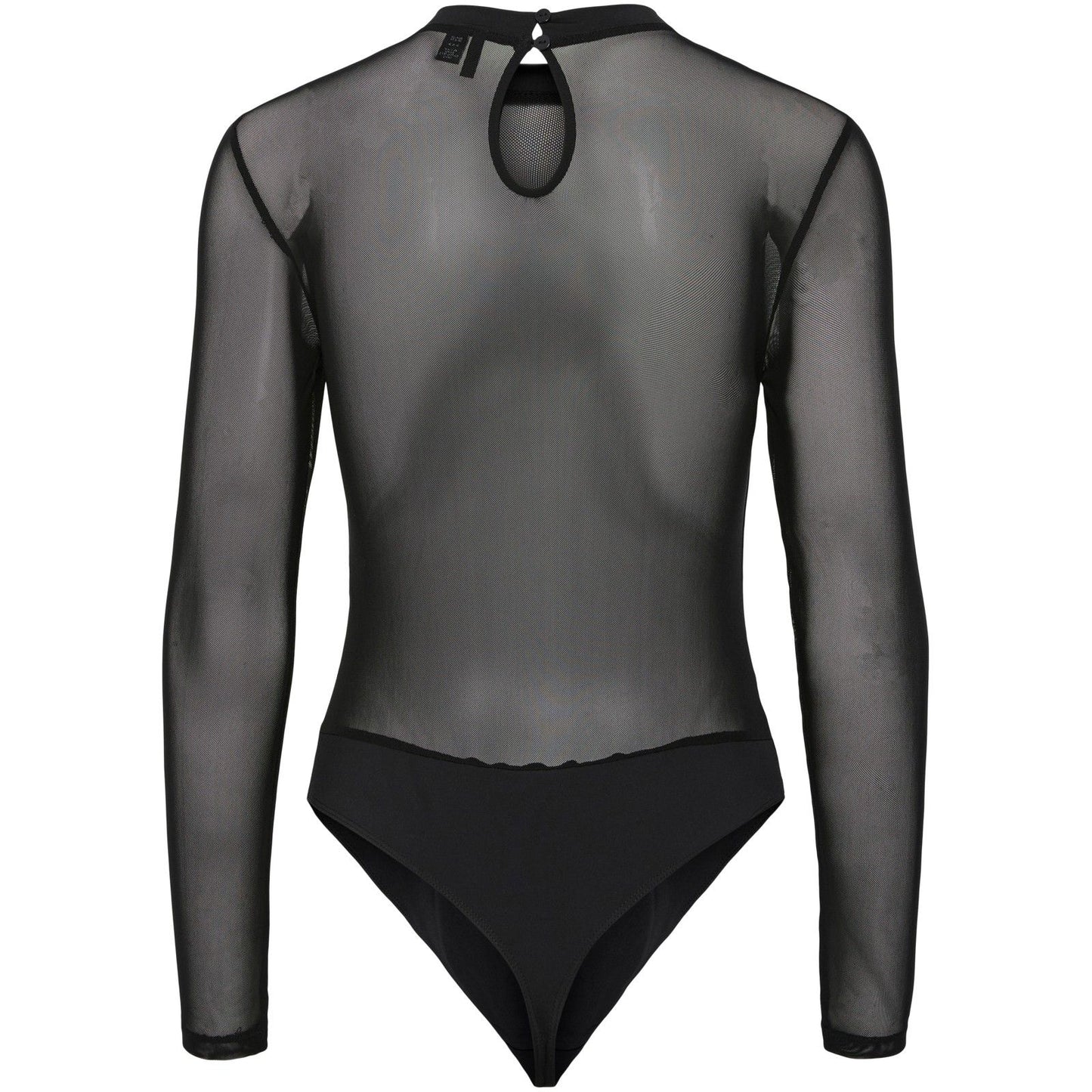 Body Donna Pieces - Pcmilly Ls Mesh Bodystocking Noos - Nero