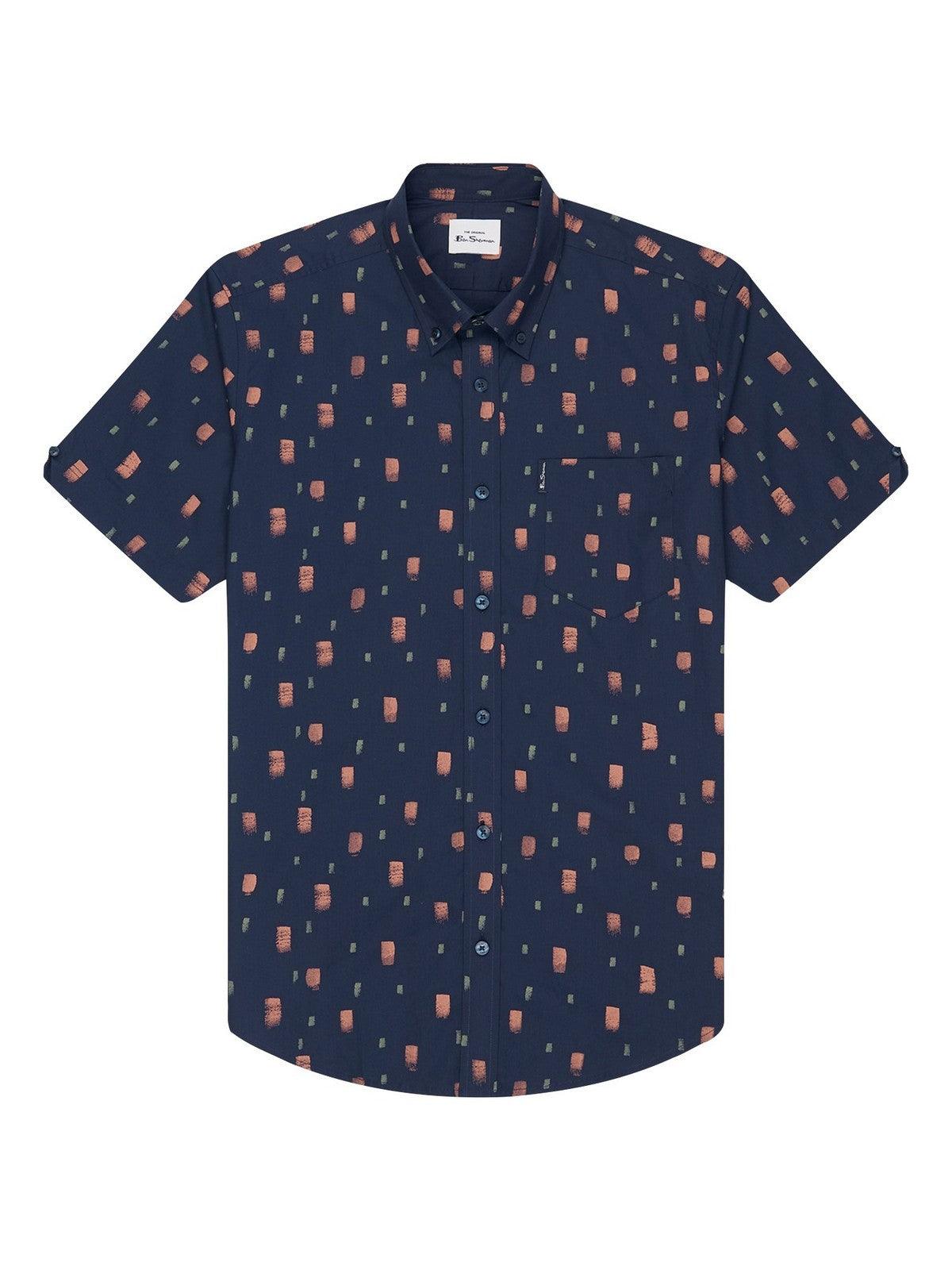 Camicie casual Uomo Ben Sherman - Dash Print Shirt - Blu