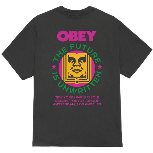 T-shirt Uomo Obey - Obey Future Unwritten Tee - Nero
