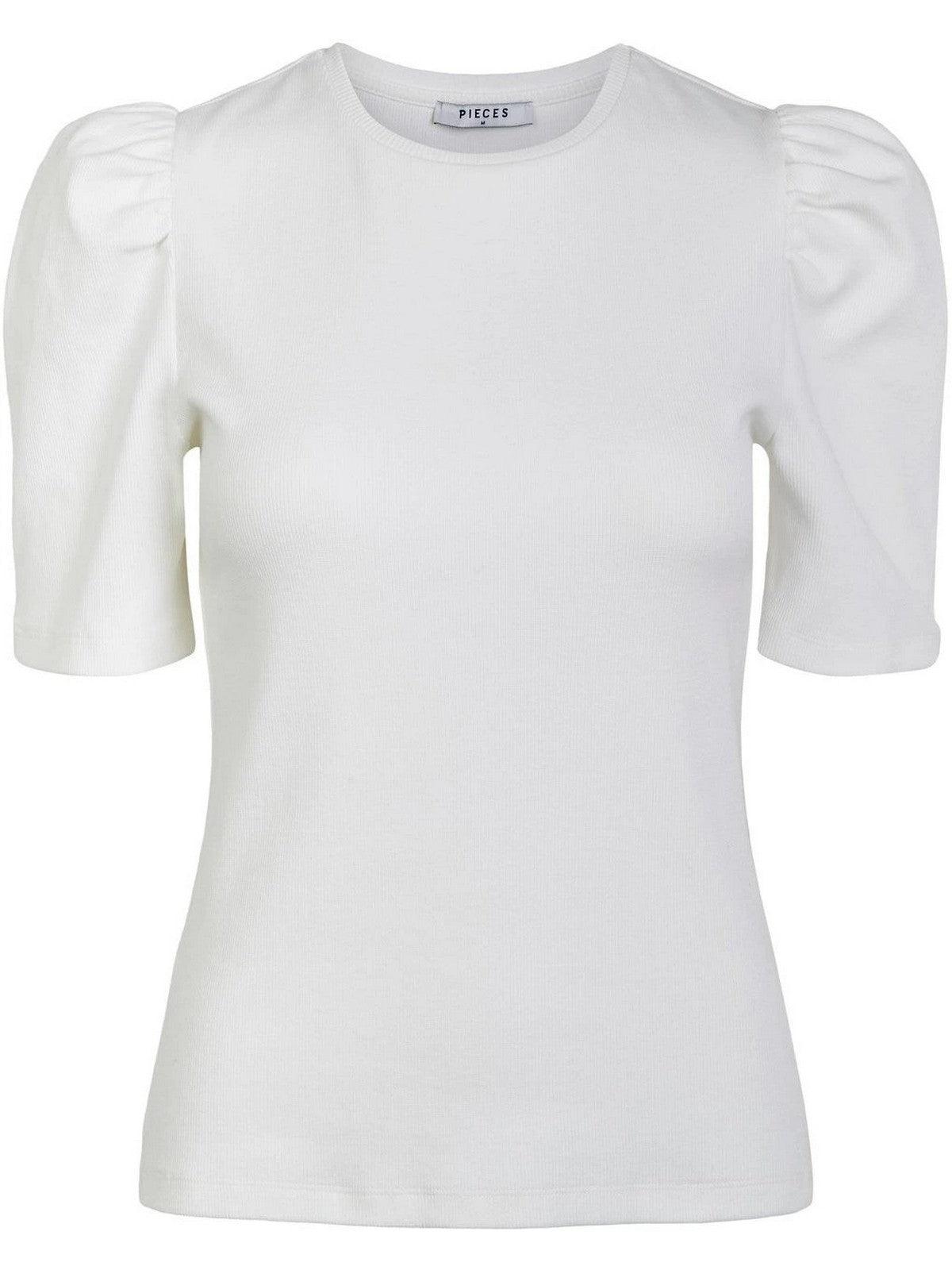 Canotte e top Donna Pieces - Pcanna Ss Top Noos Bc - Bianco
