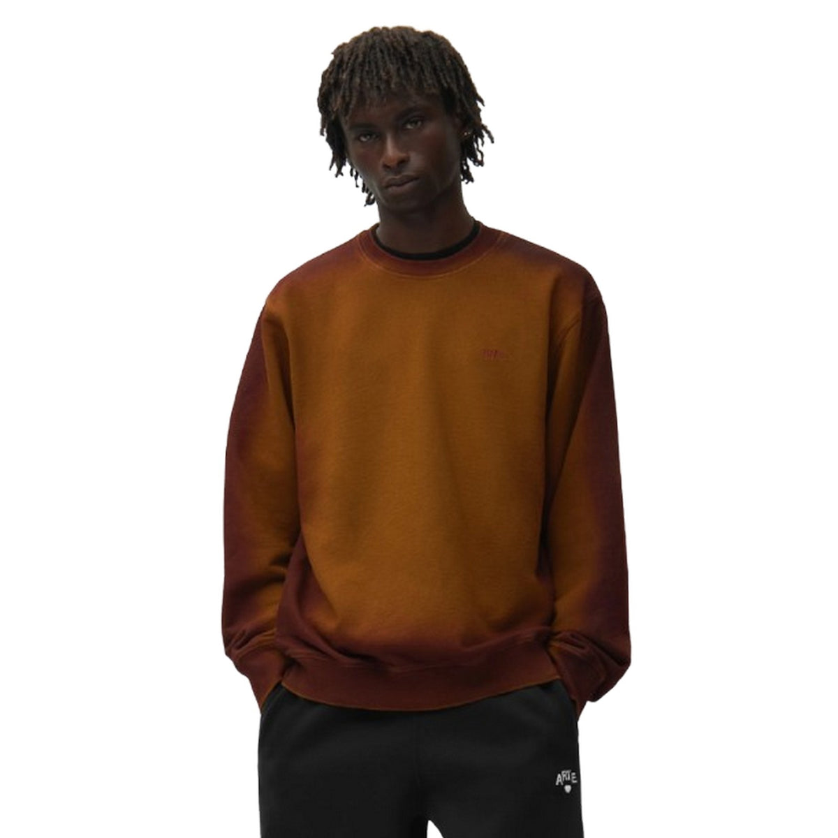 Felpe senza cappuccio Uomo Arte Antwerp - Hand Spray Crewneck - Marrone