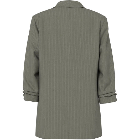 Chaquetas y Blazers De Traje Mujer Piezas - Pcbosella 3/4 Pinstripe Blazer Noos Bc - Gris