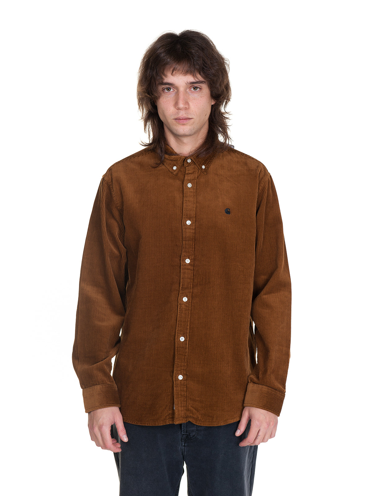 Camicie casual Uomo Carhartt Wip - L/S Madison Cord Shirt - Marrone