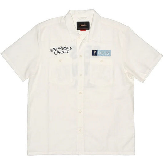 Camicie casual Uomo Deus Ex Machina - Forecourt Shirt - Bianco