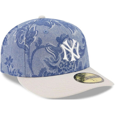 Casquettes de baseball unisexe New Era - Denim Jacquard 59FIFTY - Bleu