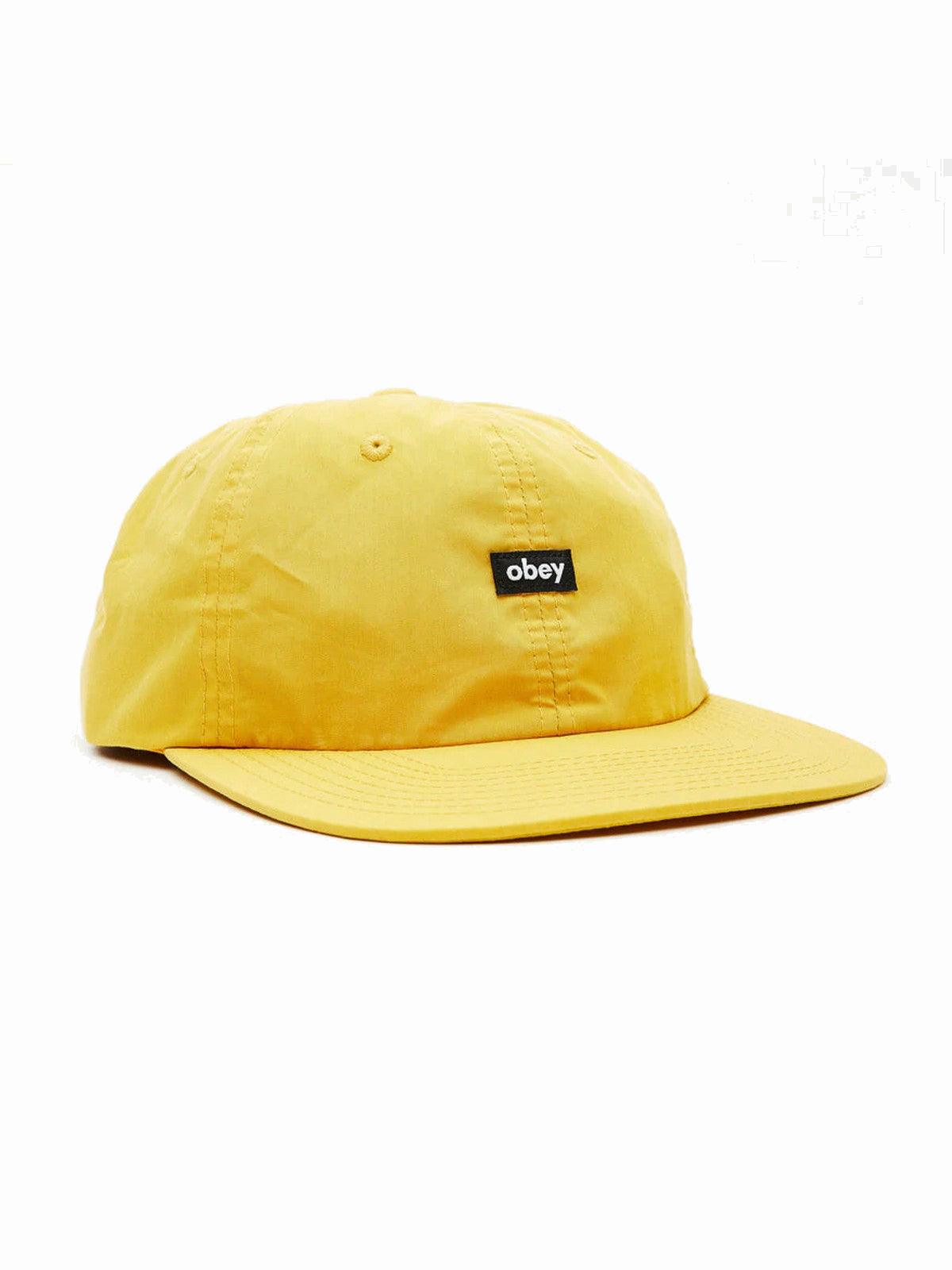 Cappellini da baseball Uomo Obey - Obey Lowercase 6 Pnl Strapback - Giallo