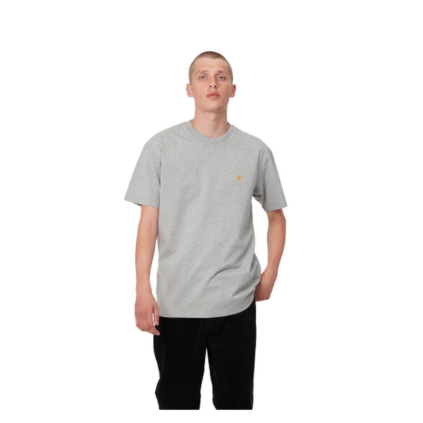 T-shirt Uomo Carhartt Wip - S/S Chase T-Shirt - Grigio