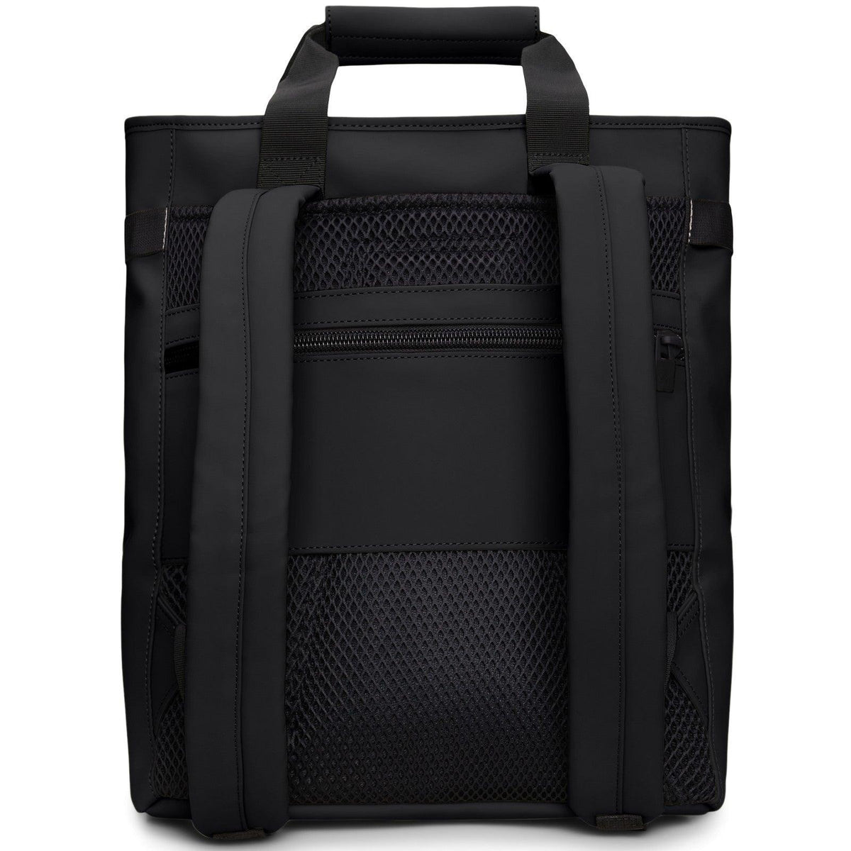 Rains Unisex-Freizeitrucksäcke – Texel Tote Backpack W3 – Schwarz