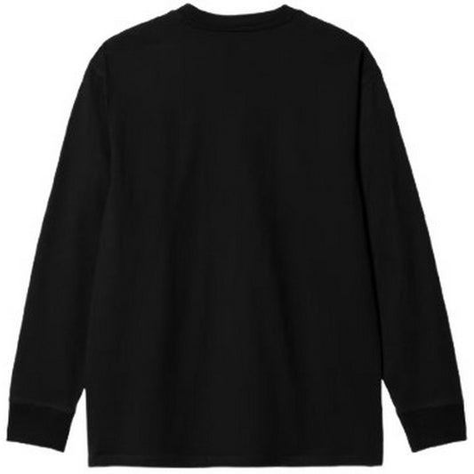 Carhartt Wip Chemises à manches longues pour hommes - T-shirt L/S American Script - Noir
