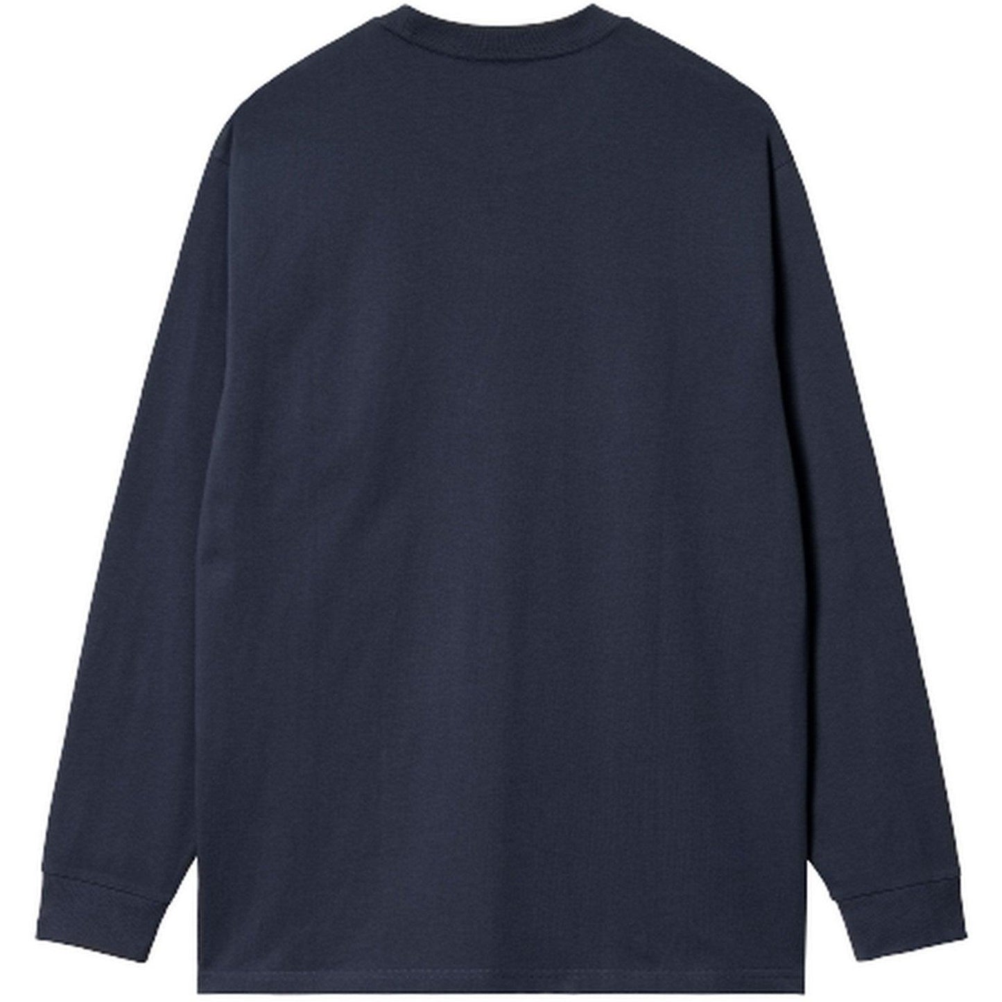 T-shirt Uomo Carhartt Wip - L/S Script Embroidery T-Shirt - Blu