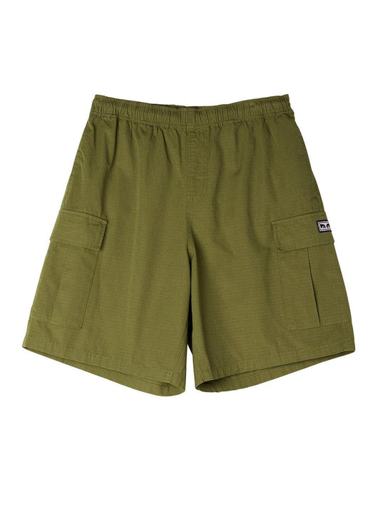 Obey Bermuda pour hommes - Short cargo Easy Ripstop - Vert