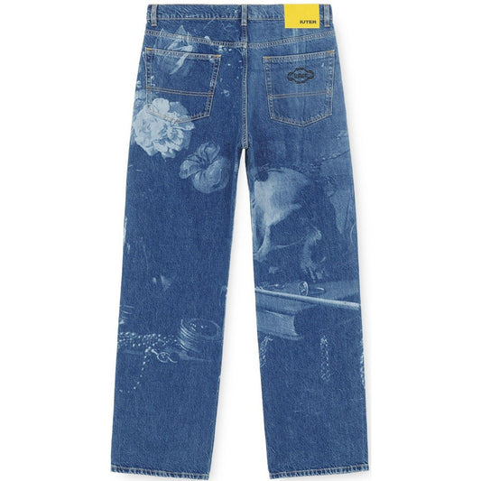 Iuter Jeans pour hommes - Pantalon en denim ample Still Life - Bleu