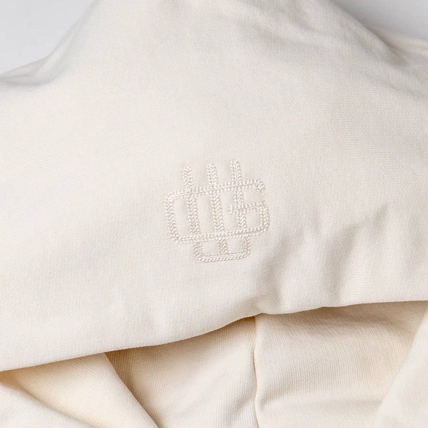 Sudaderas con capucha para hombre GARMENT - Sudadera con capucha de doble capa con doble bordado - Blanco