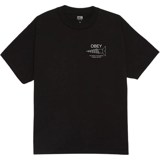 T-shirt Uomo Obey - Obey Magic Tee - Nero