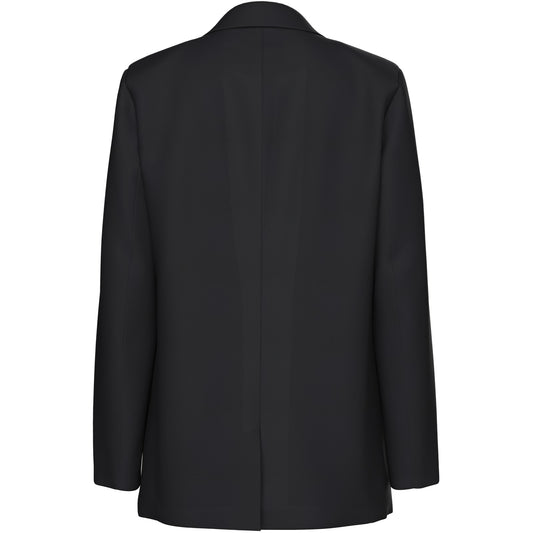 Bluse Donna Pieces - Pcbozzy Ls Loose Blazer Noos 12 A Slit - Nero