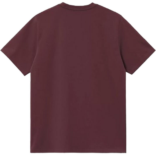 Carhartt Wip Herren T-Shirt – S/S American Script – Bordeaux