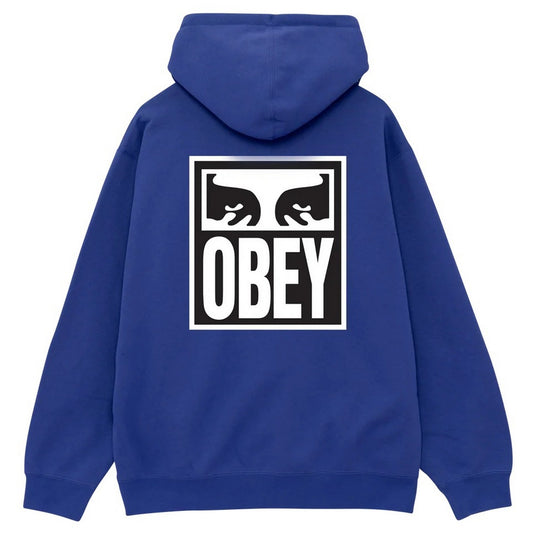 Obey Sudaderas con capucha para hombre - Obey Eyes Icon Hood Premium Fleece - Azul