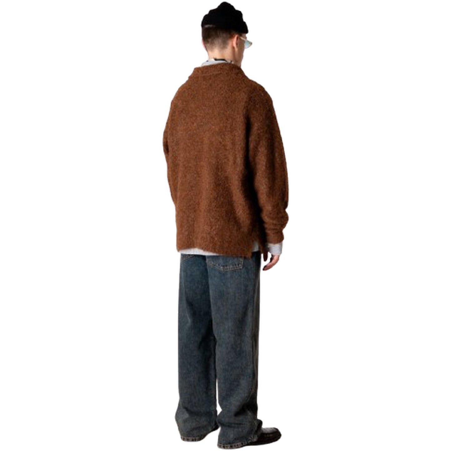 Woodbird Men's Long Sleeve Shirts - Wbdom Loop Polo - Brown