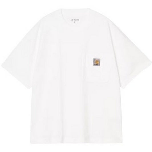 Carhartt Wip T-shirt pour hommes - T-shirt de travail S/S Work Pocket - Blanc