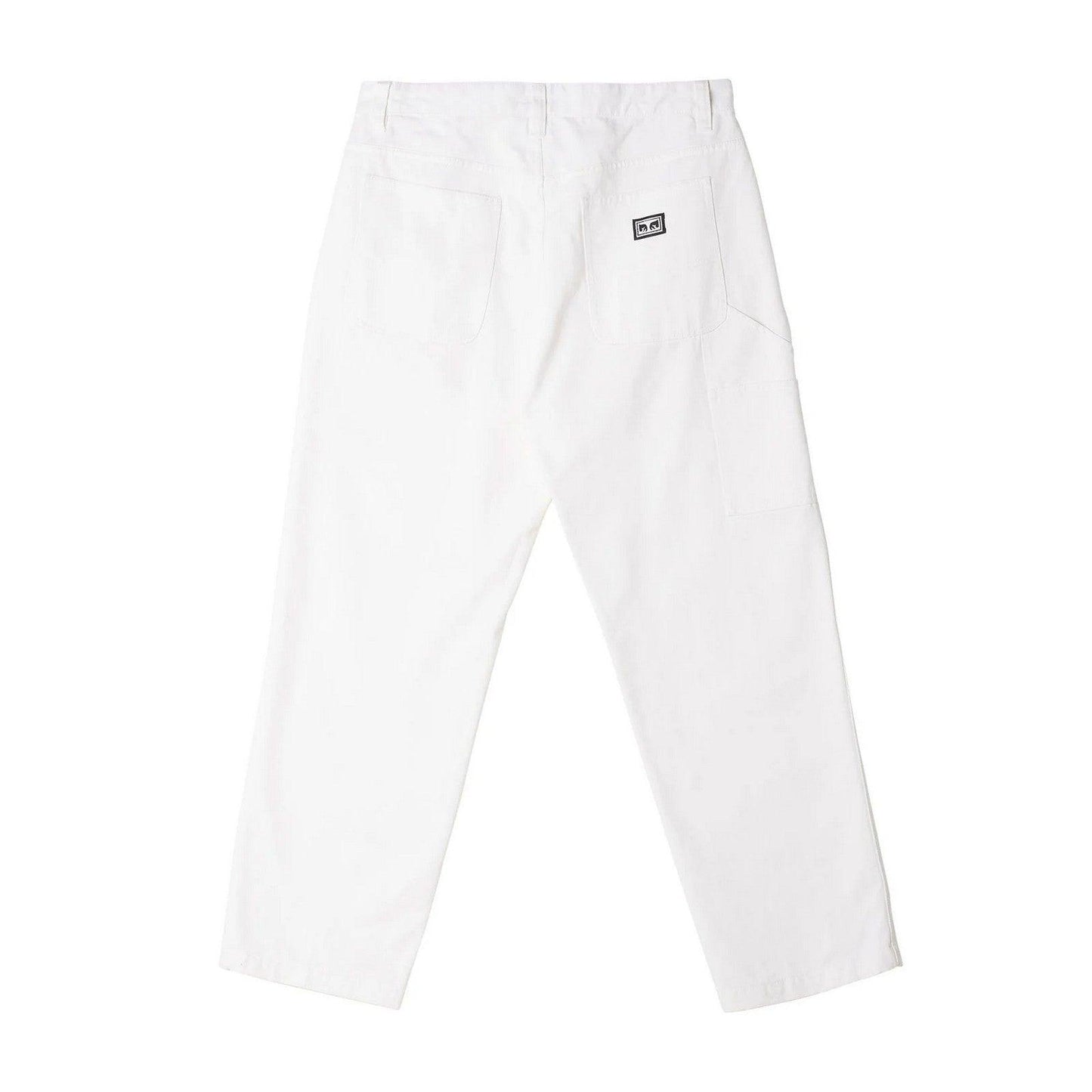 Pantaloni Unisex Obey - Hardwork Carpenter Pant - Bianco