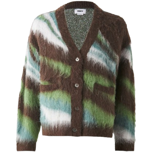 Cardigan Uomo Obey - Delirium Cardigan - Marrone
