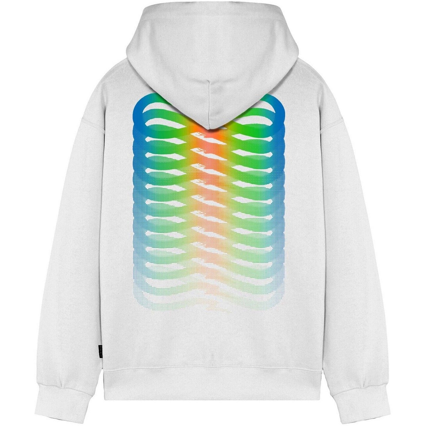 Felpe con cappuccio Uomo Propaganda - Felpa Ribs Neon - Bianco