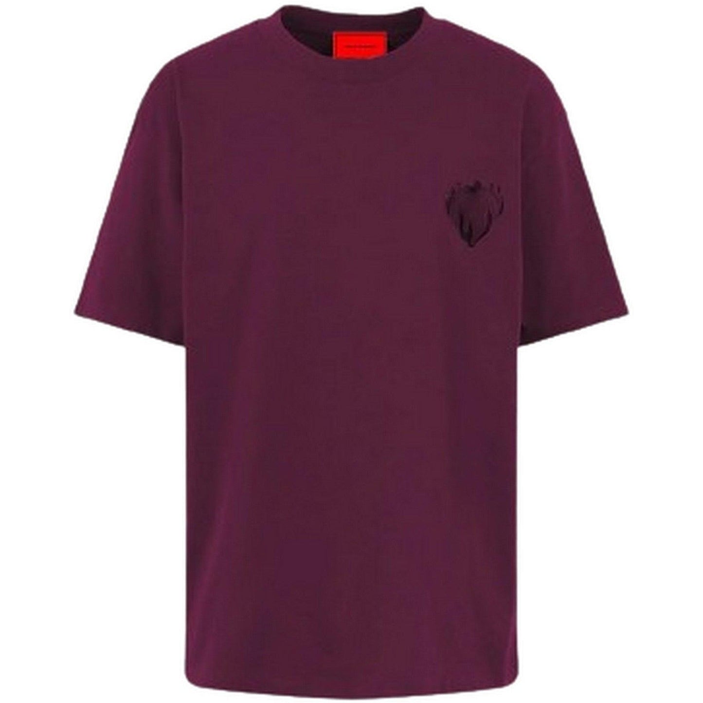 T-shirt Uomo Vision of Super - T-Shirt With Embroidered Logo - Bordeaux