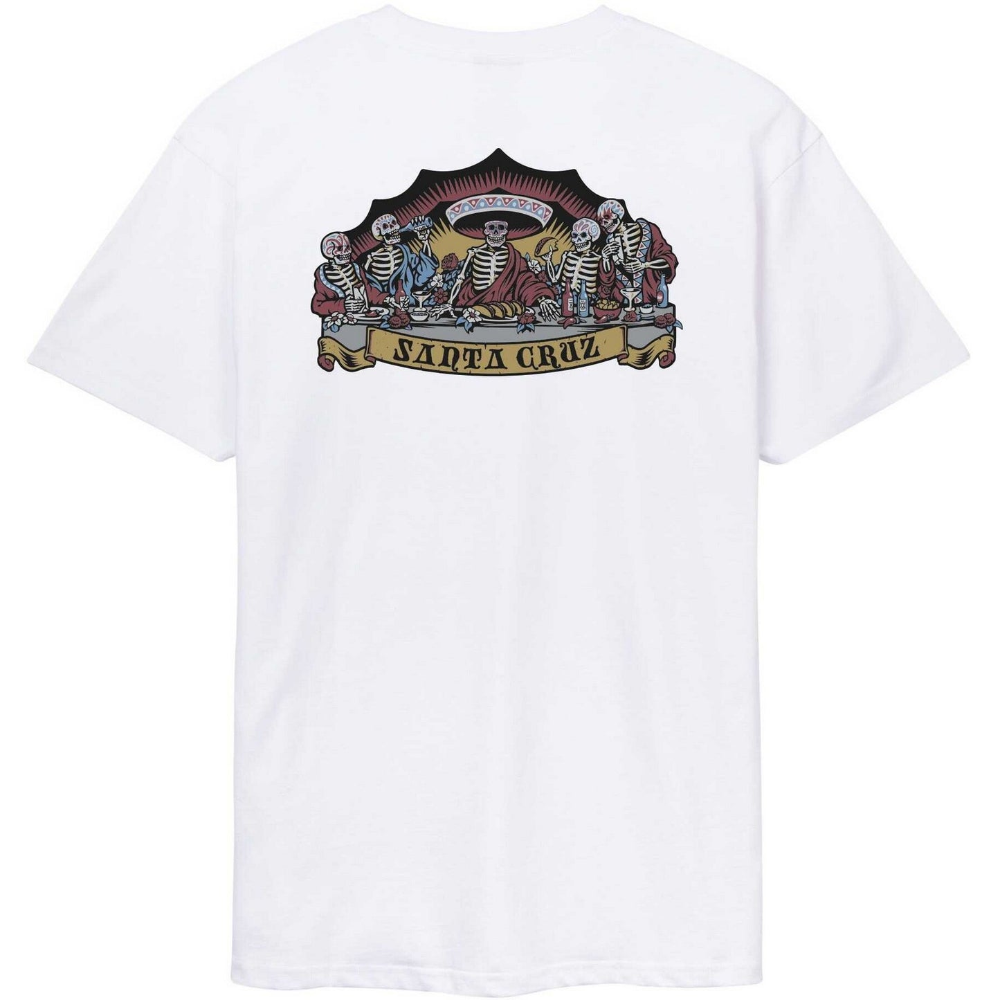 Camiseta hombre Santa Cruz - Camiseta Guzmán Dead Diners - Blanco