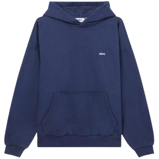 Obey Sweats à capuche pour hommes - Polaire à capuche pigmentée minuscule - Bleu