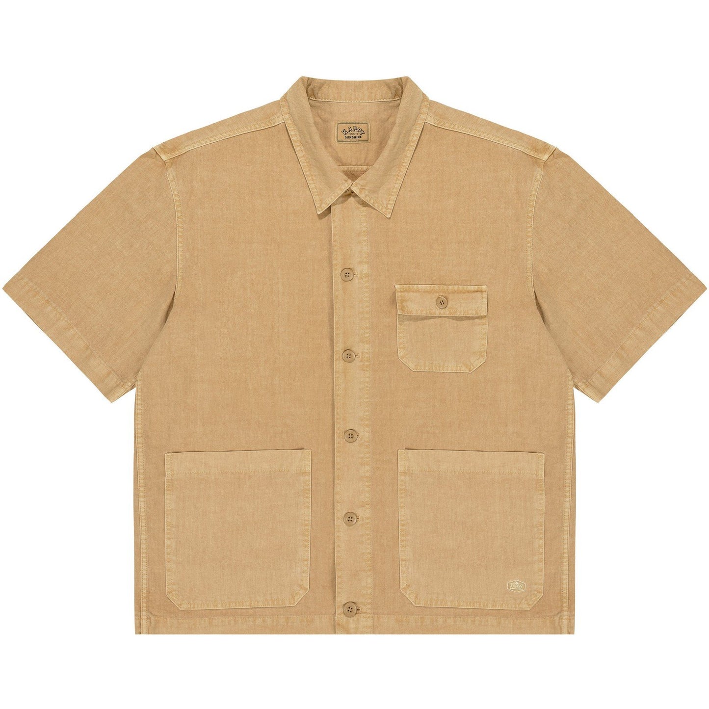 Camicie casual Unisex KAPPY DESIGN - Pigment Half Shirts Jacket - Beige