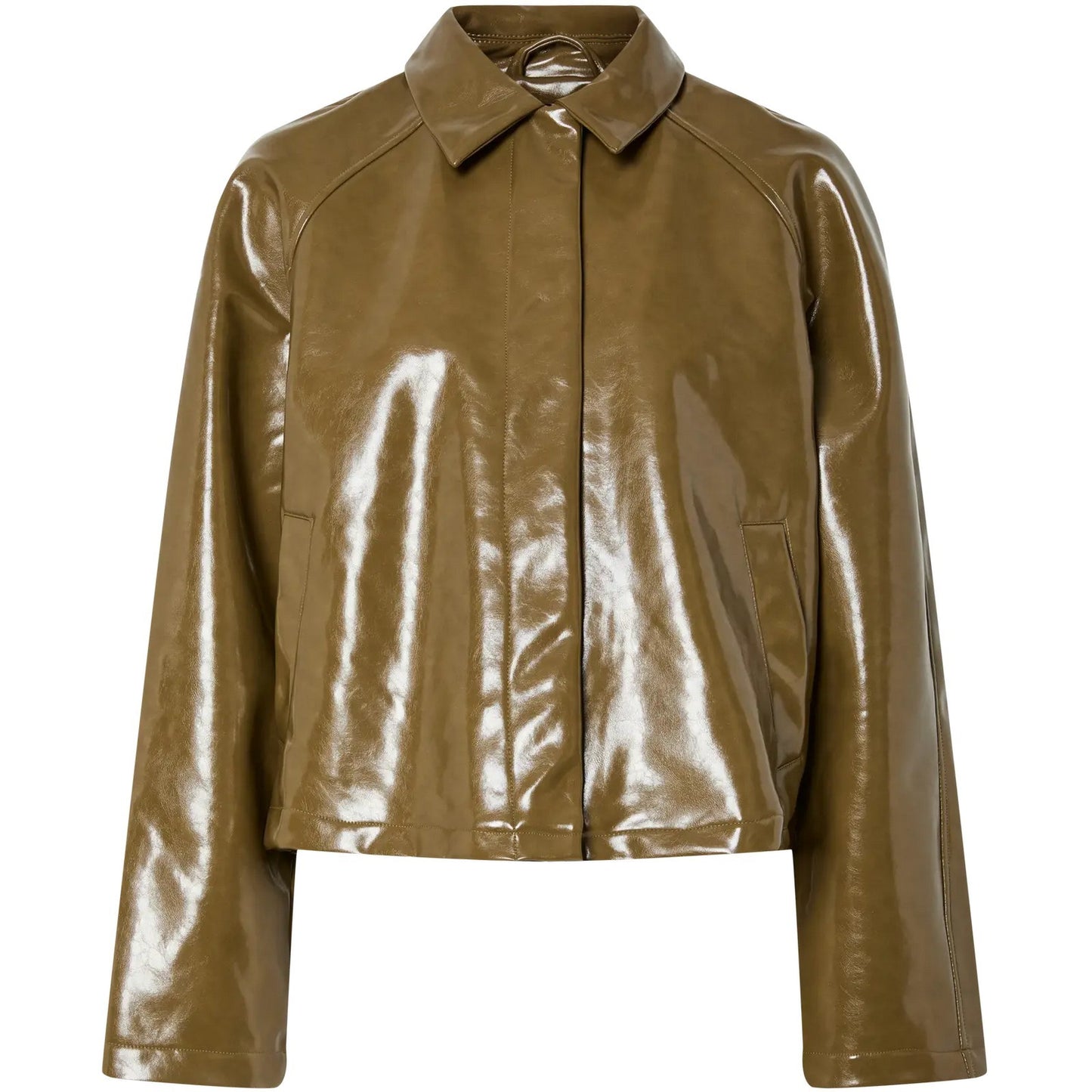 Cappotti Donna Pieces - Pcmerry Coated Jacket - Verde