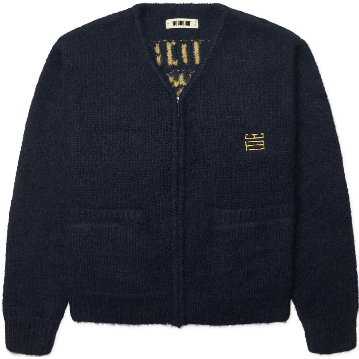 Cardigan Uomo Woodbird - WBKoon Zip Tiger Cardigan - Blu