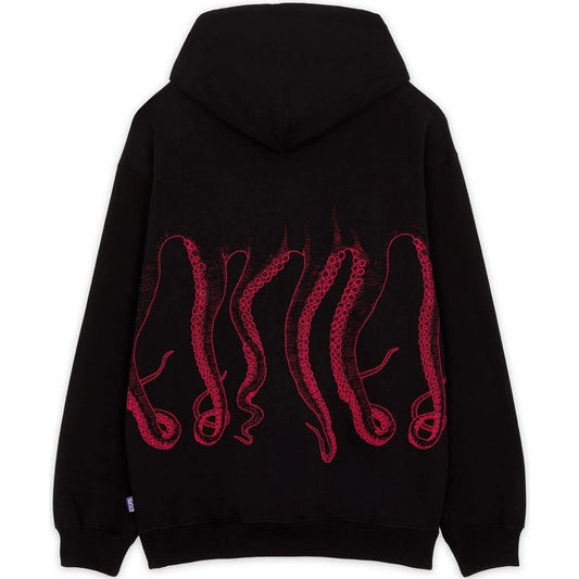 Sudaderas con capucha Octopus para hombre - Sudadera con capucha y logo de contorno - Negro