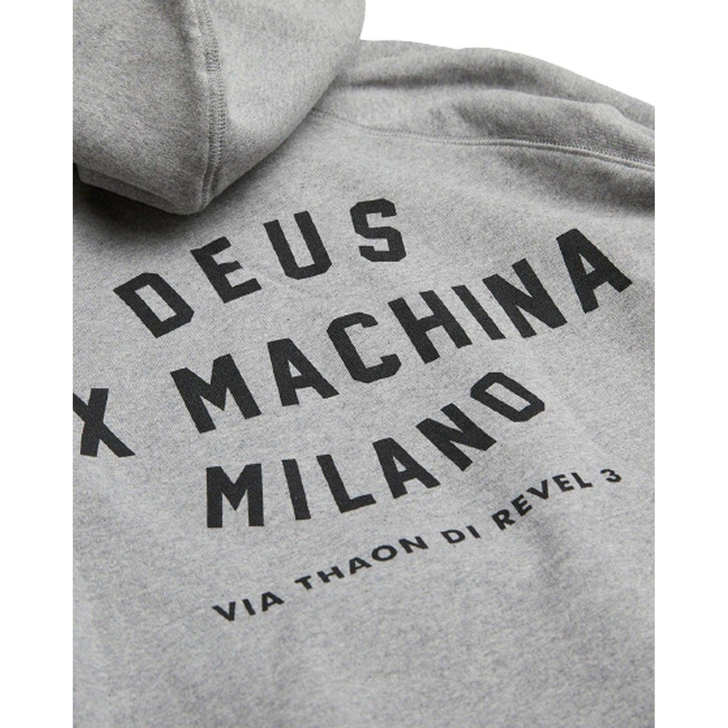 Felpe con cappuccio Uomo Deus Ex Machina - Milano Address Hoodie - Grigio