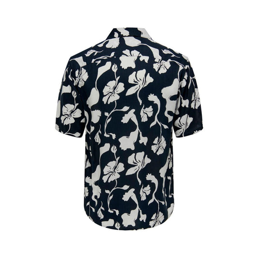 Freizeithemden für Herren Only & Sons - Onsdash Life Reg Visc Aop Ss Shirt Noos - Blau