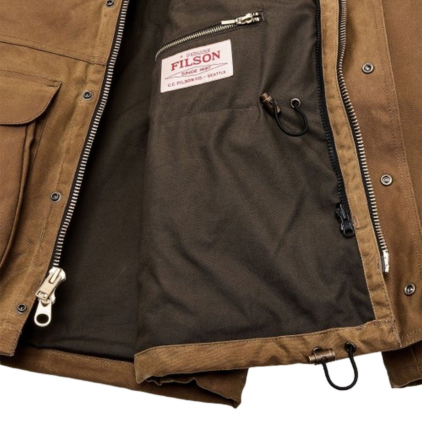 Giacche Uomo Filson - Tin Cloth Field Jacket (Lined) - Marrone